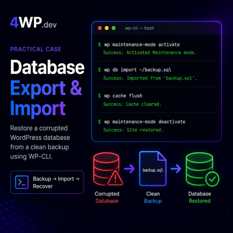 Database Export and Import