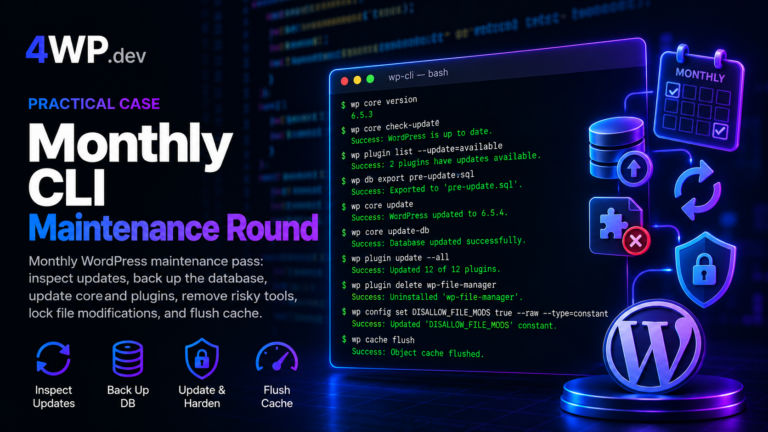Monthly WP-CLI Maintenance Round