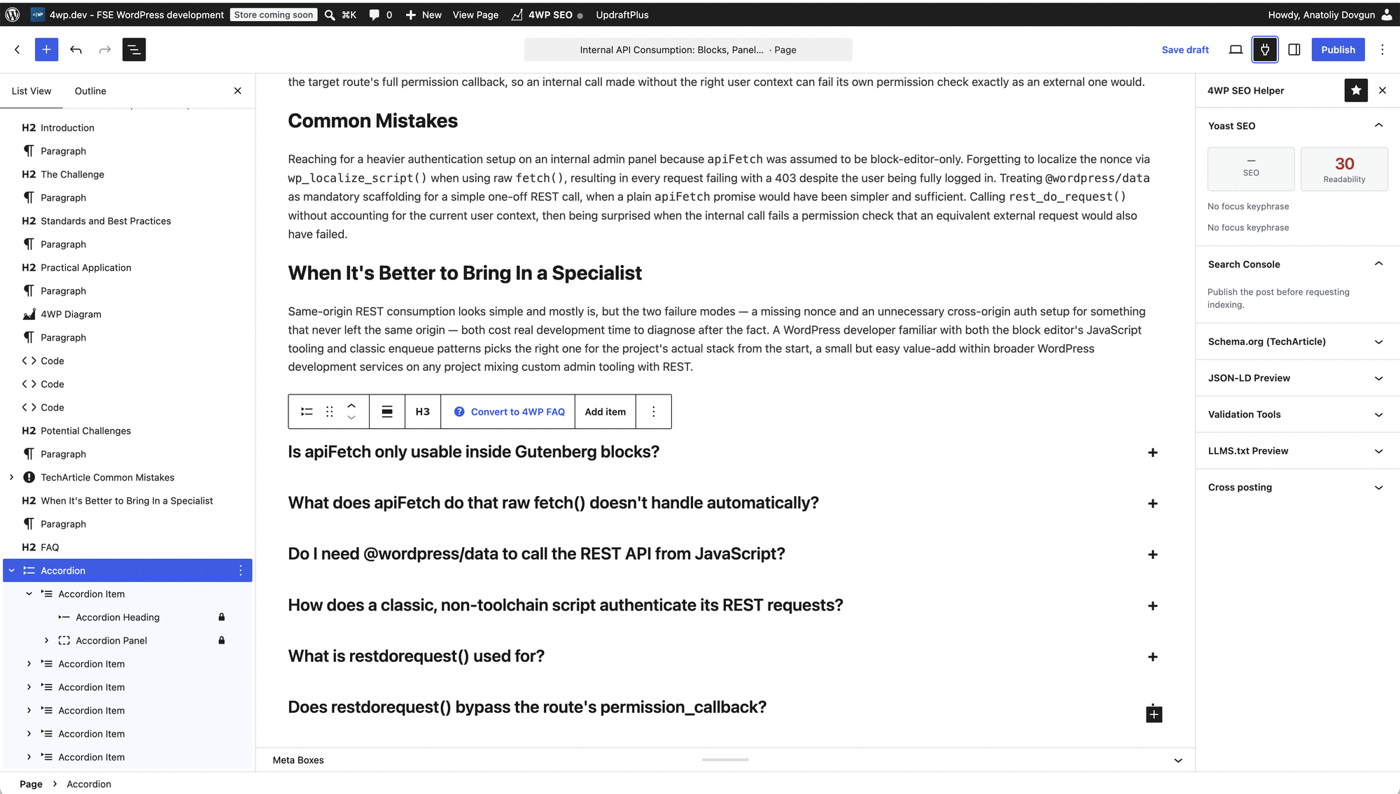 Convert an Accordion to FAQ