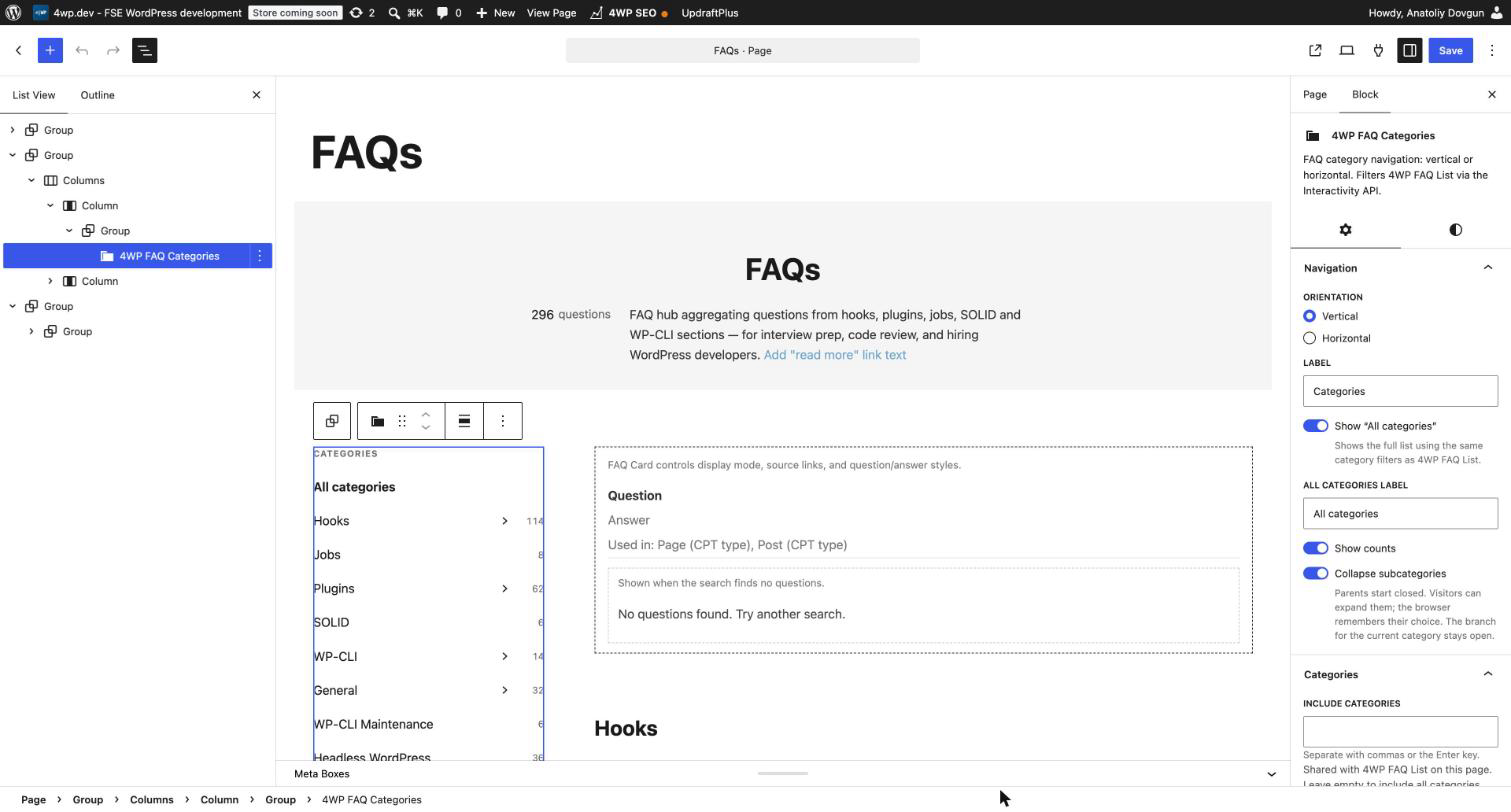 Build the hub in the Site Editor