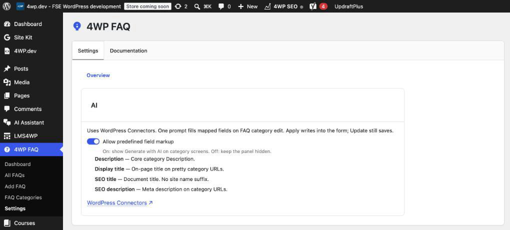 Generate category copy with AI