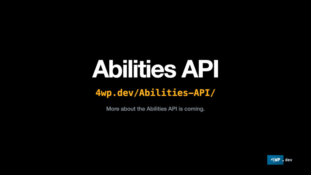 WordPress Abilities API: what is this?