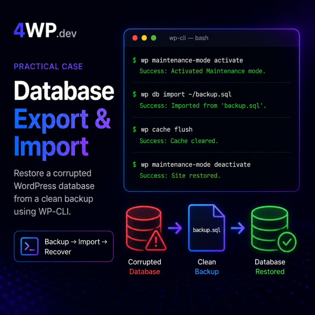 Database Export and Import