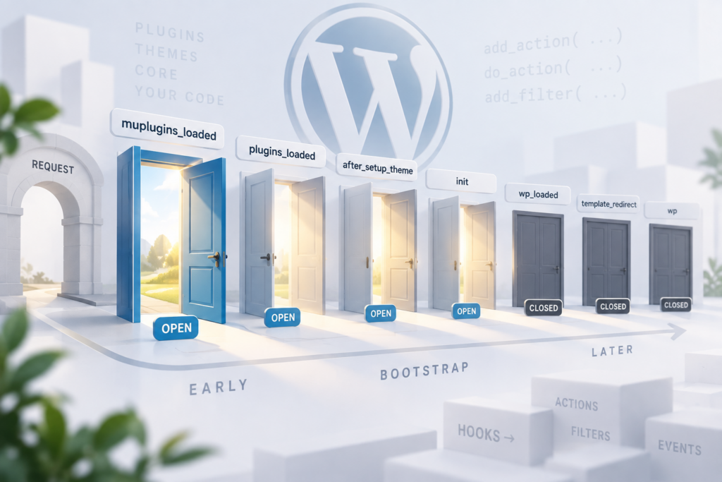 The Window of Opportunity: When Each WordPress Bootstrap Hook Is Open, and When It’s Already Closed