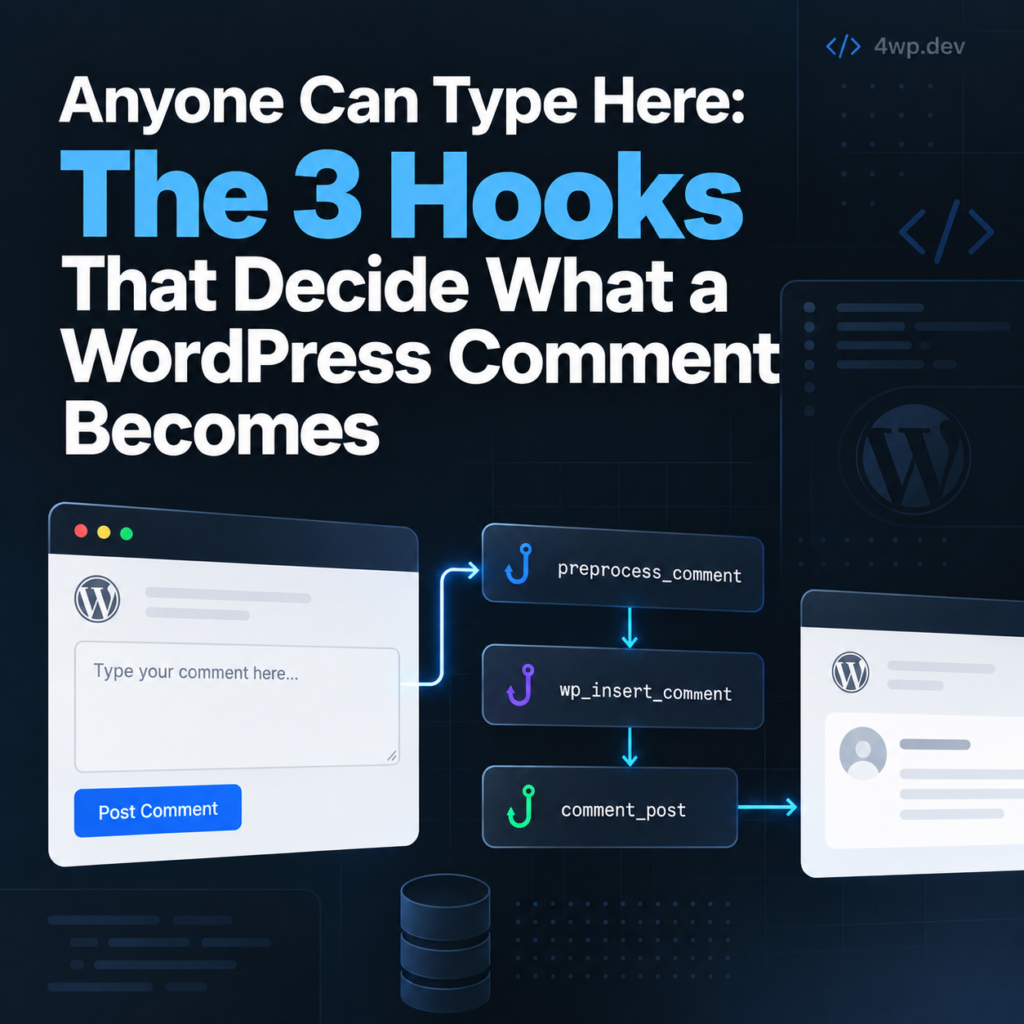 Anyone Can Type Here: The 3 Hooks That Decide What a WordPress Comment Becomes