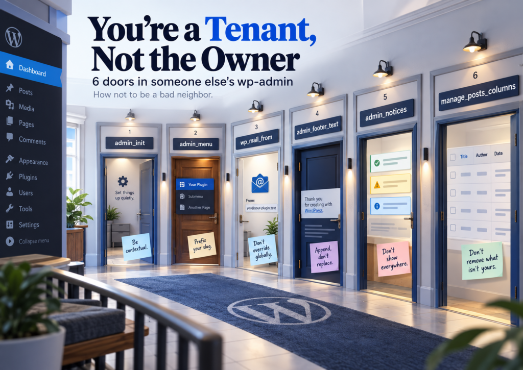 You’re a Tenant, Not the Owner: 6 Doors in Someone Else’s wp-admin, and How Not to Be a Bad Neighbor
